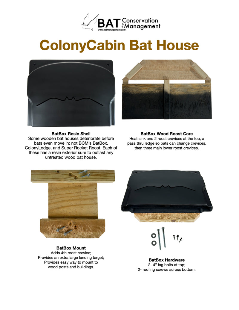 ColonyCabin - Resin Shelled 3 Chamber Bat House