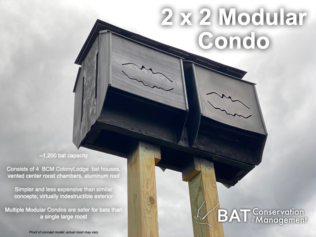Bat Management Modular Bat Condo 2x2 - Big Bat House – Bat Conservation and Management ...