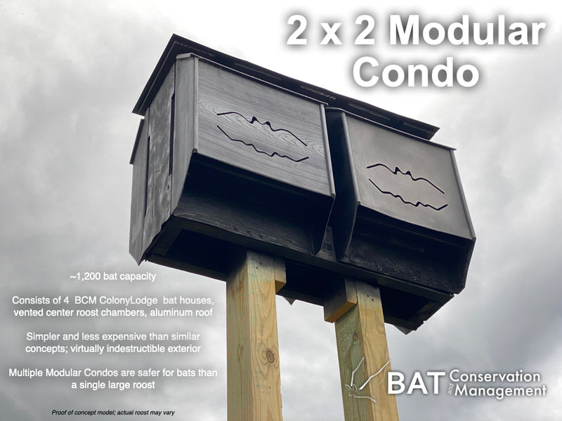 Modular Bat Condo 2x2 - Big Bat House