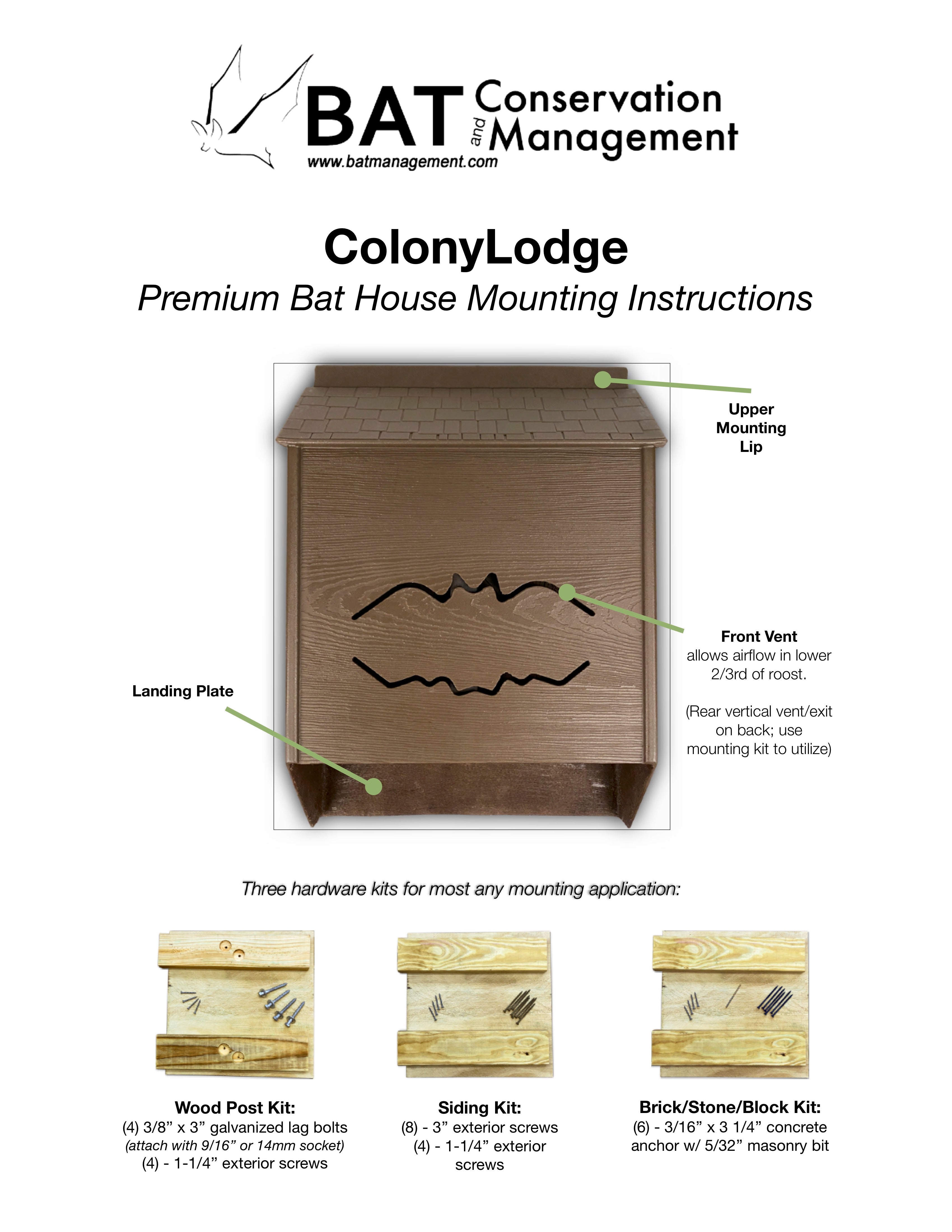 Bat Management ColonyLodge - 4 chamber resin – Bat Conservation and Management, Inc.