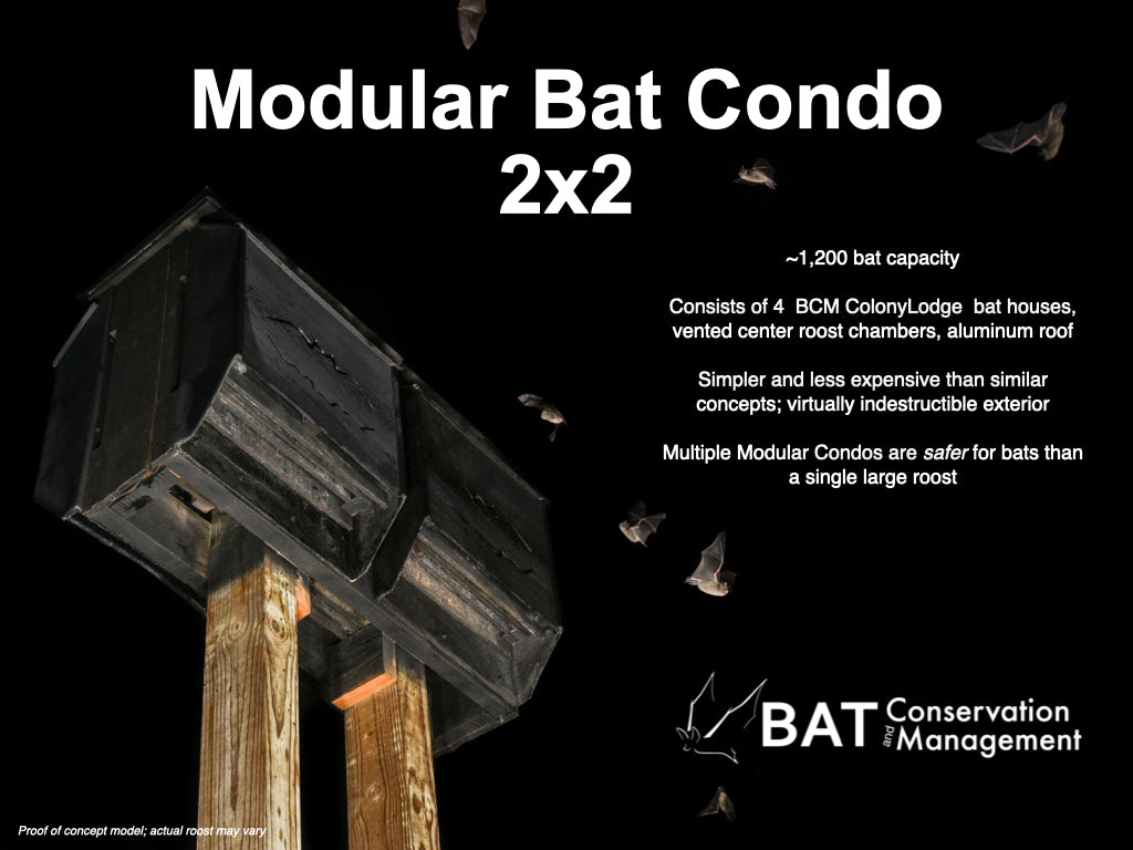 Bat Management Modular Bat Condo 2x2 - Big Bat House – Bat Conservation and Management ...