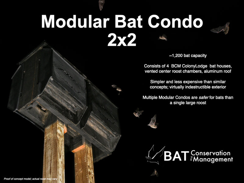 Modular Bat Condo 2x2 - Big Bat House