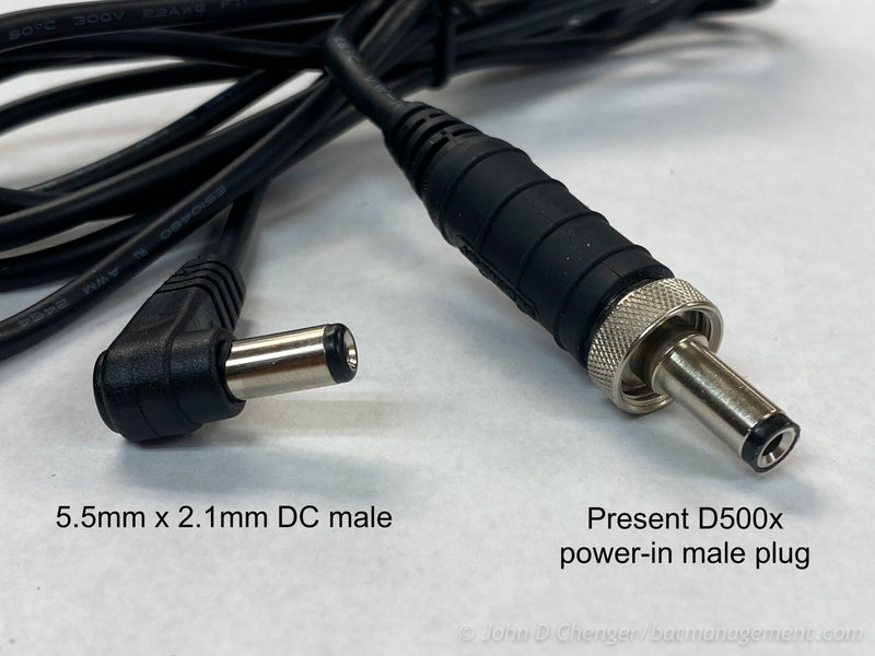 DC/Lith-ion to Petterson D500x Power Cable